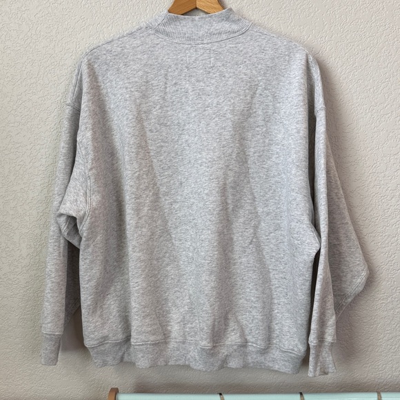 American Eagle Outfitters Graphic Mock Neck Sweater Gray Wyoming size Medium - Picture 6 of 12